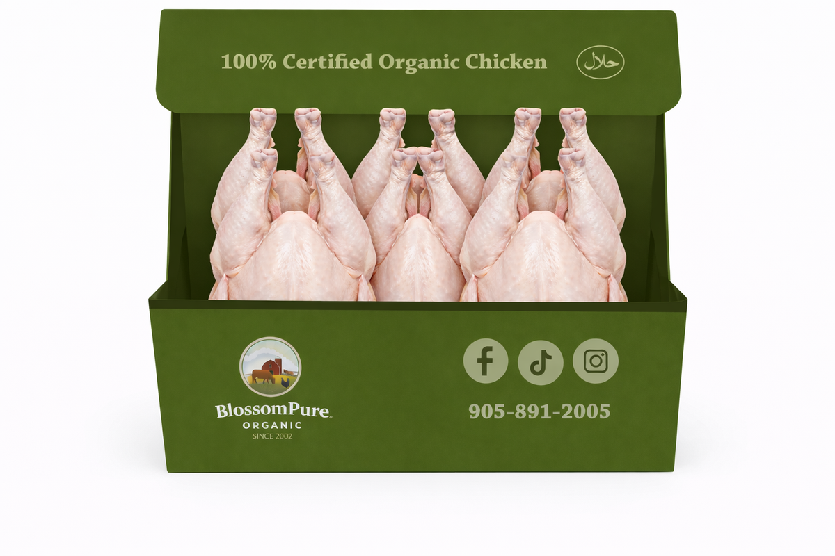 三ELMO ORGANIC ADULT CHICKEN 6kg x6 Certified Organic Large Whole Chicken Box – BlossomPure Organic