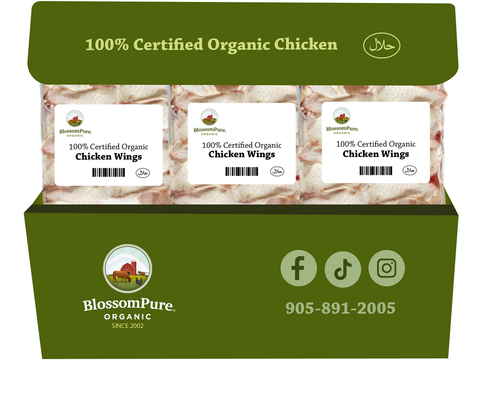 100% Certified Organic Chicken Wings Box (11 Packs)